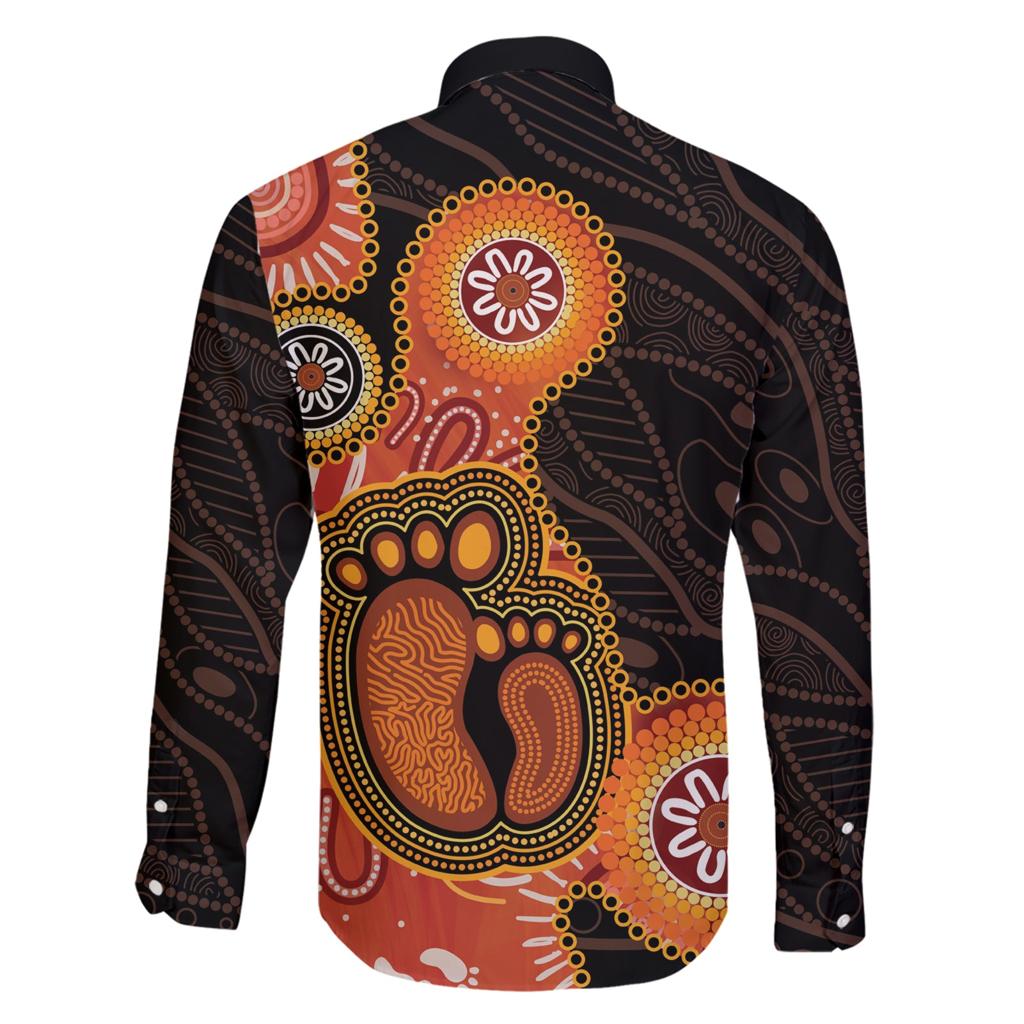 Australia Mothers Day Family Matching Short Sleeve Bodycon Dress and Hawaiian Shirt Mom And Baby Footprint Indigenous