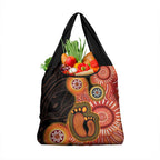 Australia Mother's Day Grocery Bag Mom And Baby Footprint Indigenous