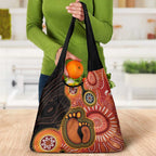 Australia Mother's Day Grocery Bag Mom And Baby Footprint Indigenous