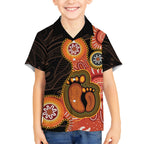 Australia Mothers Day Hawaiian Shirt Mom And Baby Footprint Indigenous