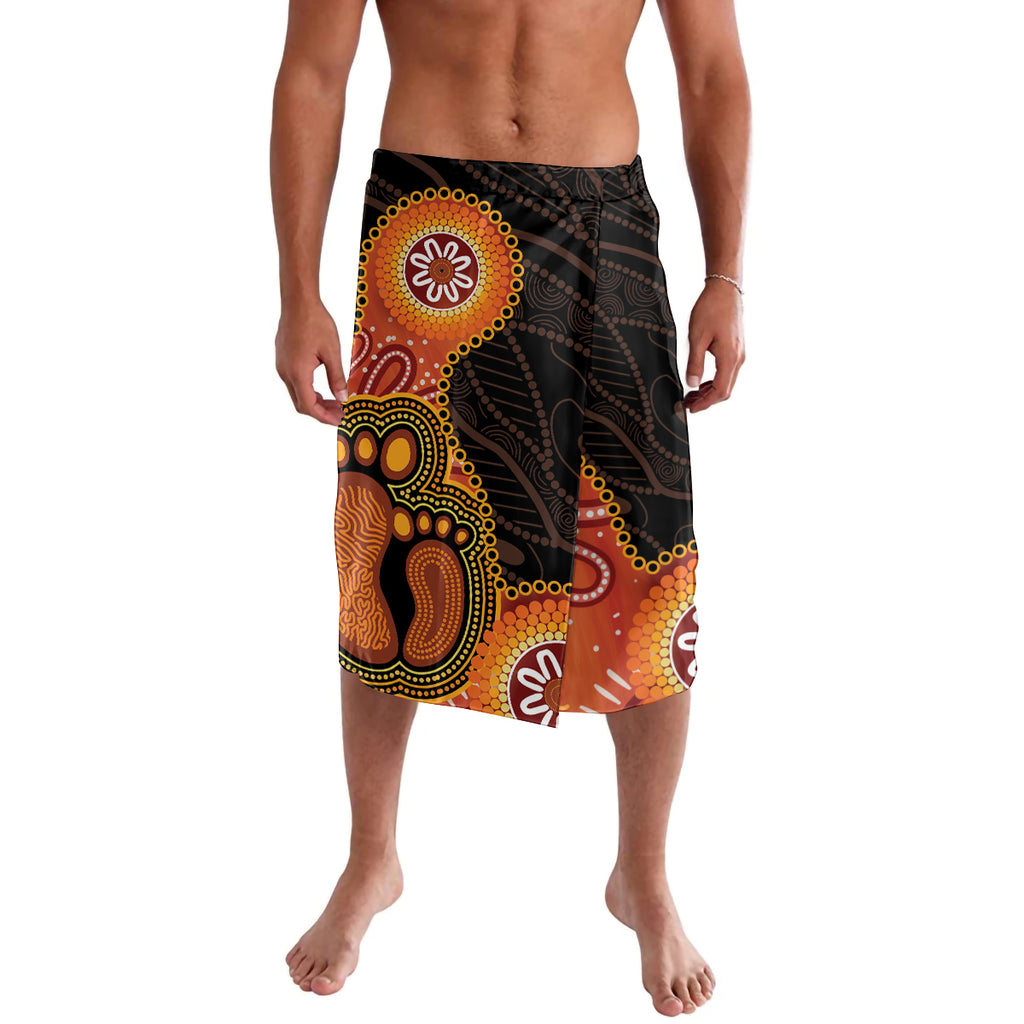 Australia Mothers Day Lavalava Mom And Baby Footprint Indigenous