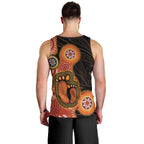 Australia Mothers Day Men Tank Top Mom And Baby Footprint Indigenous