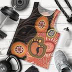 Australia Mothers Day Men Tank Top Mom And Baby Footprint Indigenous