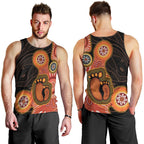 Australia Mothers Day Men Tank Top Mom And Baby Footprint Indigenous