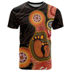 Australia Mothers Day T Shirt Mom And Baby Footprint Indigenous