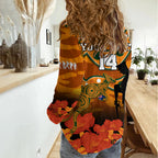 (Custom Text And Number) Wallabies Rugby ANZAC Women Casual Shirt Aboriginal Camouflage Lest We Forget LT14