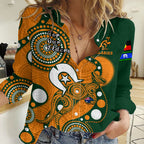 Wallabies Rugby NAIDOC Women Casual Shirt Aboriginal Camouflage Lest We Forget LT14