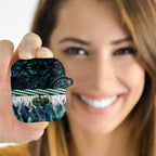 Turquoise Traditional Cloak Aotearoa AirPods Case Maori Paua Shell Korowai Pattern - Aussie Hoodie