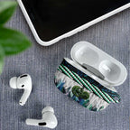 Turquoise Traditional Cloak Aotearoa AirPods Case Maori Paua Shell Korowai Pattern - Aussie Hoodie