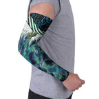 Turquoise Traditional Cloak Aotearoa Arm Sleeves Maori Paua Shell Korowai Pattern - Aussie Hoodie