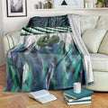 Turquoise Traditional Cloak Aotearoa Blanket Maori Paua Shell Korowai Pattern