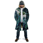 Turquoise Traditional Cloak Aotearoa Cloak Maori Paua Shell Korowai Pattern - Aussie Hoodie