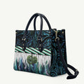 Turquoise Traditional Cloak Aotearoa Leather Bag Maori Paua Shell Korowai Pattern - Aussie Hoodie