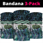 Turquoise Traditional Cloak Aotearoa Neck Gaiter Maori Paua Shell Korowai Pattern - Aussie Hoodie