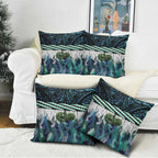 Turquoise Traditional Cloak Aotearoa Pillow Cover Maori Paua Shell Korowai Pattern - Aussie Hoodie