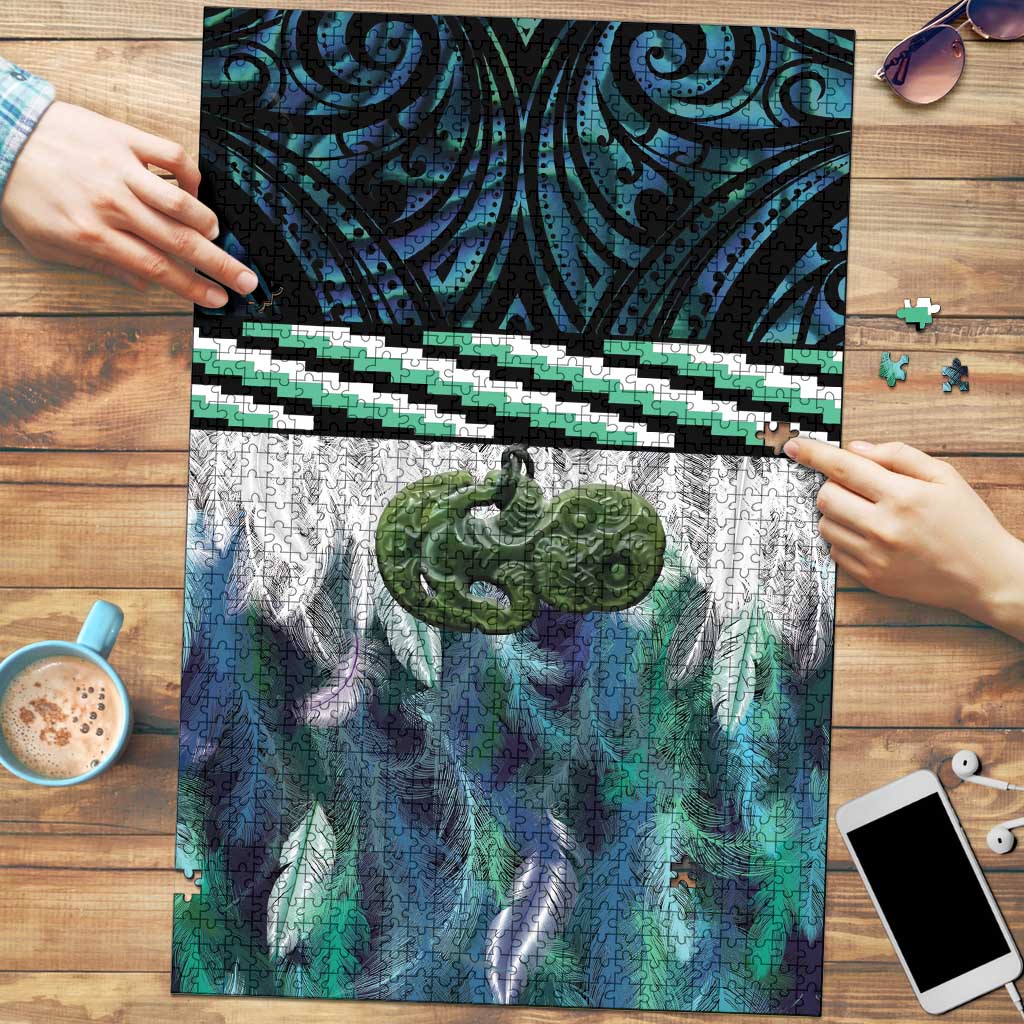 Turquoise Traditional Cloak Aotearoa Puzzle Maori Paua Shell Korowai Pattern - Aussie Hoodie
