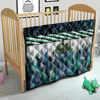 Turquoise Traditional Cloak Aotearoa Quilt Maori Paua Shell Korowai Pattern