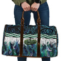 Turquoise Traditional Cloak Aotearoa Travel Bag Maori Paua Shell Korowai Pattern - Aussie Hoodie