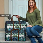 Turquoise Traditional Cloak Aotearoa Travel Bag Maori Paua Shell Korowai Pattern - Aussie Hoodie