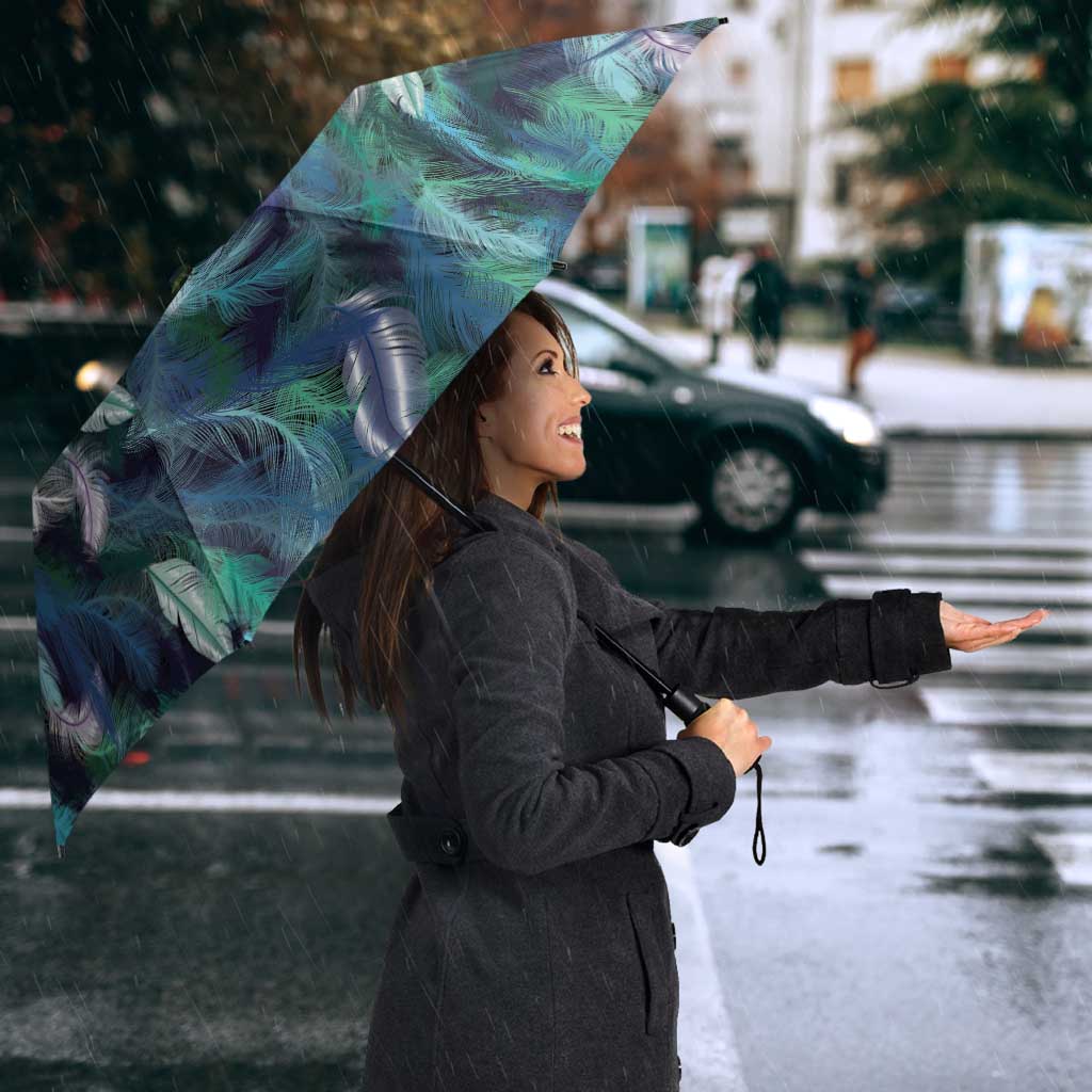 Turquoise Traditional Cloak Aotearoa Umbrella Maori Paua Shell Korowai Pattern - Aussie Hoodie