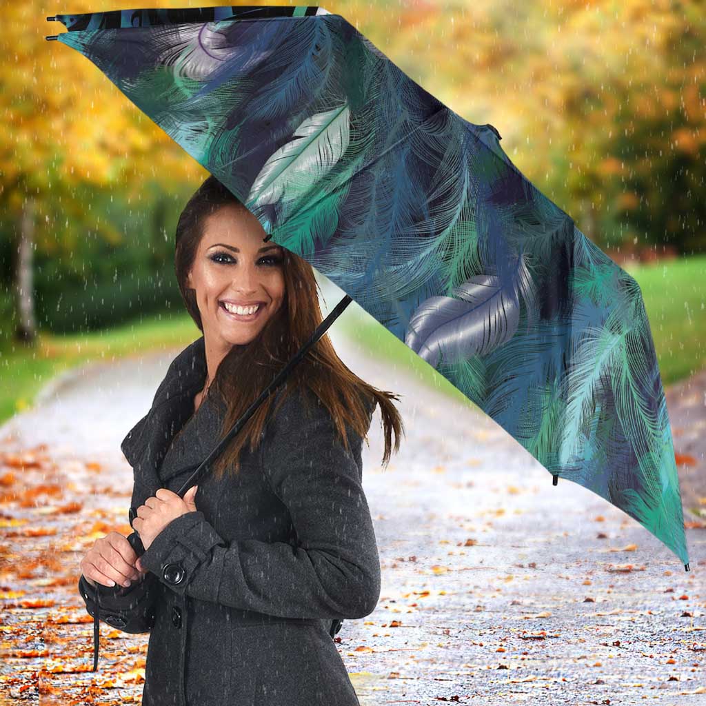 Turquoise Traditional Cloak Aotearoa Umbrella Maori Paua Shell Korowai Pattern - Aussie Hoodie