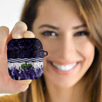 Purple Traditional Cloak Aotearoa AirPods Case Maori Paua Shell Korowai Pattern - Aussie Hoodie
