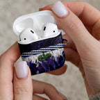Purple Traditional Cloak Aotearoa AirPods Case Maori Paua Shell Korowai Pattern - Aussie Hoodie