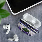 Purple Traditional Cloak Aotearoa AirPods Case Maori Paua Shell Korowai Pattern - Aussie Hoodie