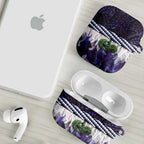 Purple Traditional Cloak Aotearoa AirPods Case Maori Paua Shell Korowai Pattern - Aussie Hoodie