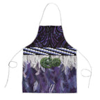 Purple Traditional Cloak Aotearoa Apron Maori Paua Shell Korowai Pattern - Aussie Hoodie