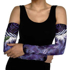 Purple Traditional Cloak Aotearoa Arm Sleeves Maori Paua Shell Korowai Pattern - Aussie Hoodie