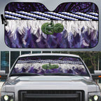 Purple Traditional Cloak Aotearoa Auto Sun Shade Maori Paua Shell Korowai Pattern - Aussie Hoodie
