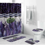 Purple Traditional Cloak Aotearoa Bathroom Set Maori Paua Shell Korowai Pattern - Aussie Hoodie