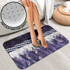 Purple Traditional Cloak Aotearoa Bathroom Set Maori Paua Shell Korowai Pattern - Aussie Hoodie