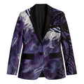 Purple Traditional Cloak Aotearoa Blazer Maori Paua Shell Korowai Pattern - Aussie Hoodie