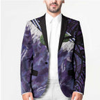 Purple Traditional Cloak Aotearoa Blazer Maori Paua Shell Korowai Pattern - Aussie Hoodie