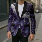 Purple Traditional Cloak Aotearoa Blazer Maori Paua Shell Korowai Pattern - Aussie Hoodie