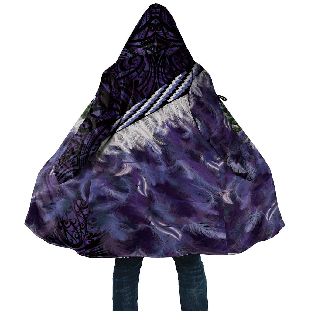 Purple Traditional Cloak Aotearoa Cloak Maori Paua Shell Korowai Pattern - Aussie Hoodie
