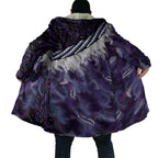 Purple Traditional Cloak Aotearoa Cloak Maori Paua Shell Korowai Pattern - Aussie Hoodie