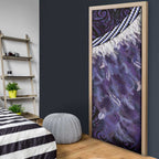 Purple Traditional Cloak Aotearoa Door Cover Maori Paua Shell Korowai Pattern - Aussie Hoodie