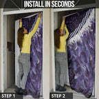 Purple Traditional Cloak Aotearoa Door Cover Maori Paua Shell Korowai Pattern - Aussie Hoodie