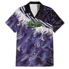 Purple Traditional Cloak Aotearoa Family Matching Long Sleeve Bodycon Dress and Hawaiian Shirt Maori Paua Shell Korowai Pattern