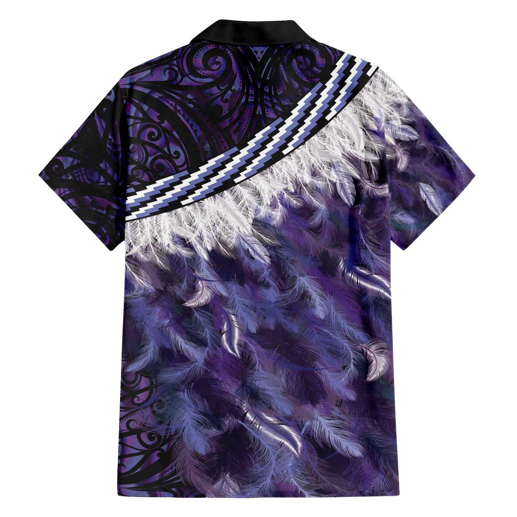 Purple Traditional Cloak Aotearoa Family Matching Summer Maxi Dress and Hawaiian Shirt Maori Paua Shell Korowai Pattern