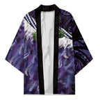 Purple Traditional Cloak Aotearoa Kimono Maori Paua Shell Korowai Pattern - Aussie Hoodie