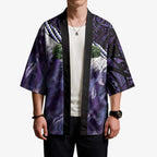 Purple Traditional Cloak Aotearoa Kimono Maori Paua Shell Korowai Pattern - Aussie Hoodie