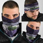 Purple Traditional Cloak Aotearoa Neck Gaiter Maori Paua Shell Korowai Pattern - Aussie Hoodie