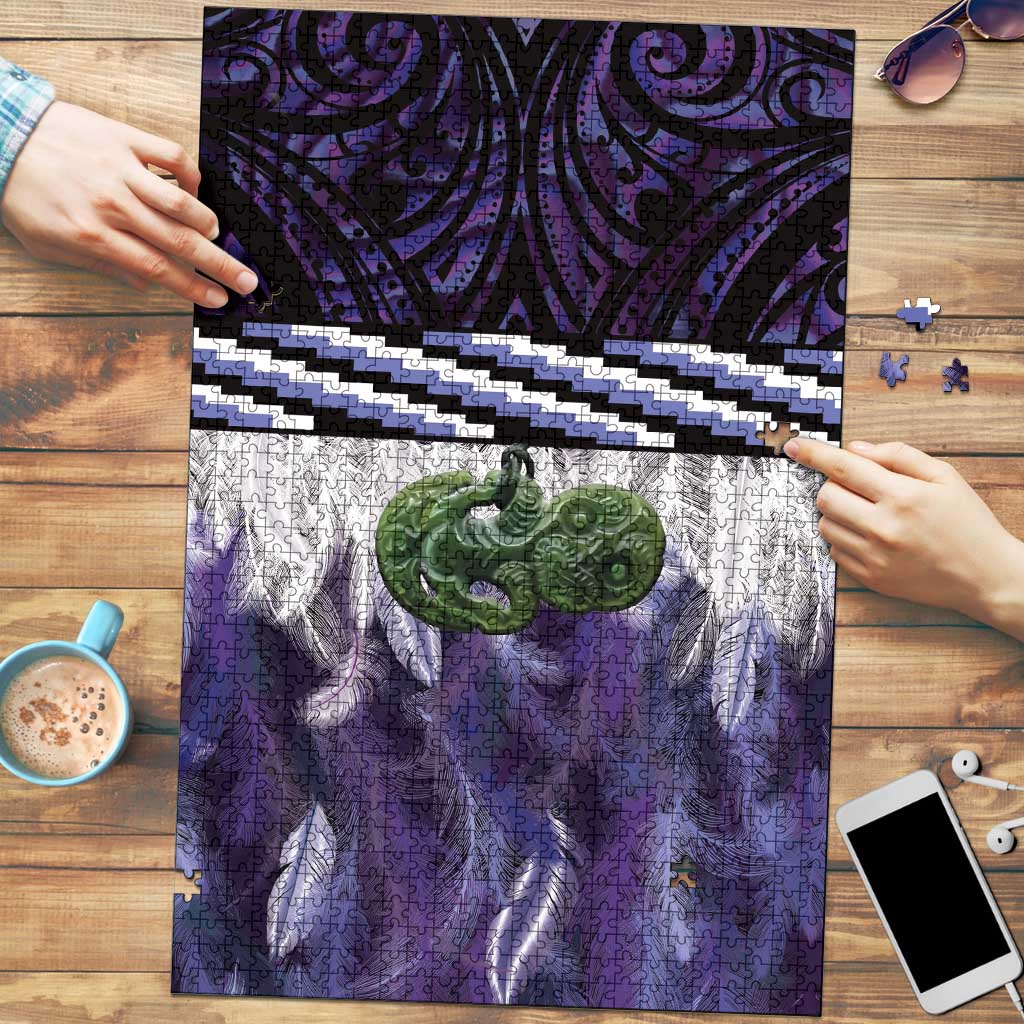 Purple Traditional Cloak Aotearoa Puzzle Maori Paua Shell Korowai Pattern - Aussie Hoodie