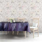 Purple Traditional Cloak Aotearoa Tablecloth Maori Paua Shell Korowai Pattern