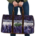 Purple Traditional Cloak Aotearoa Travel Bag Maori Paua Shell Korowai Pattern - Aussie Hoodie