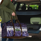 Purple Traditional Cloak Aotearoa Travel Bag Maori Paua Shell Korowai Pattern - Aussie Hoodie